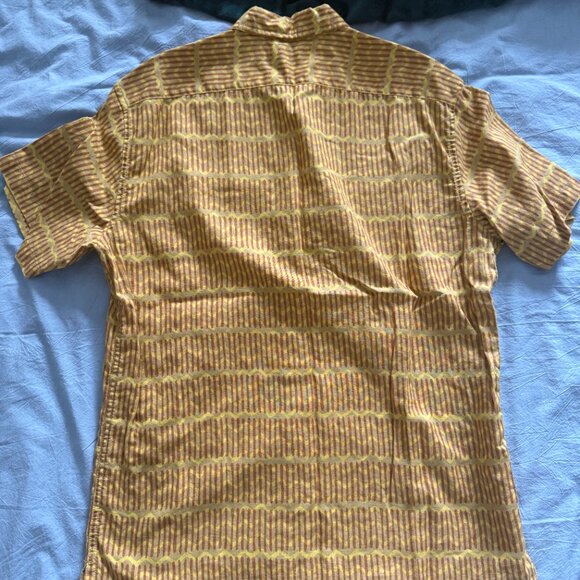 Taylor Stitch The Short Sleeve Hawthorne in Gold Wave - Size XL (44) - Picture 3 of 6